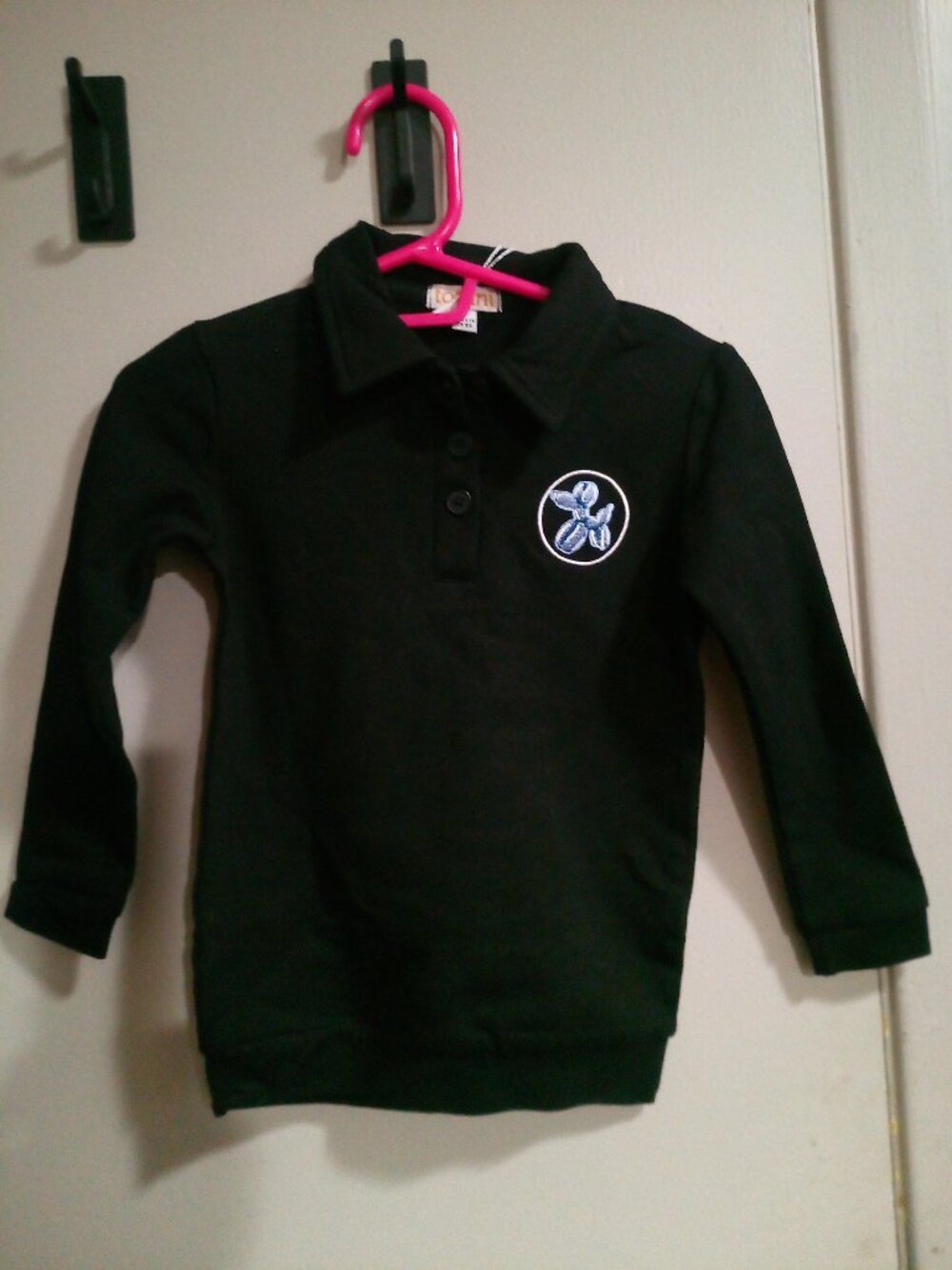 Black Long Sleeve Polo
